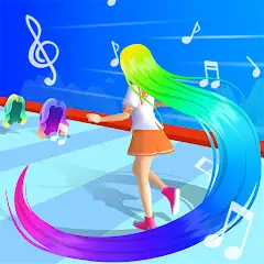 Скачать Racing Hair - Music Dance 3D [Взлом Бесконечные монеты] APK на Андроид