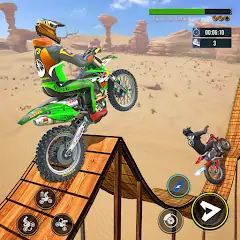 Скачать Гонки на мотоциклах трюковые [Взлом Много денег] APK на Андроид