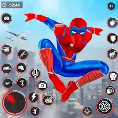 Скачать Flying Spider Rope Hero Fight [Взлом Бесконечные деньги] APK на Андроид