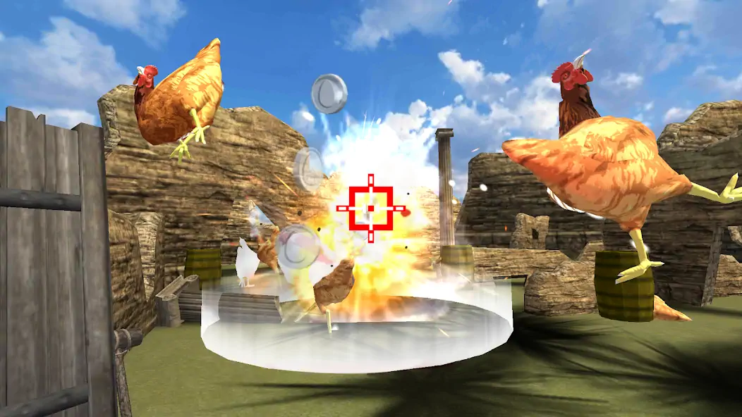 Скачать Cluck Shot: Chicken Gun Game [Взлом Много монет] APK на Андроид