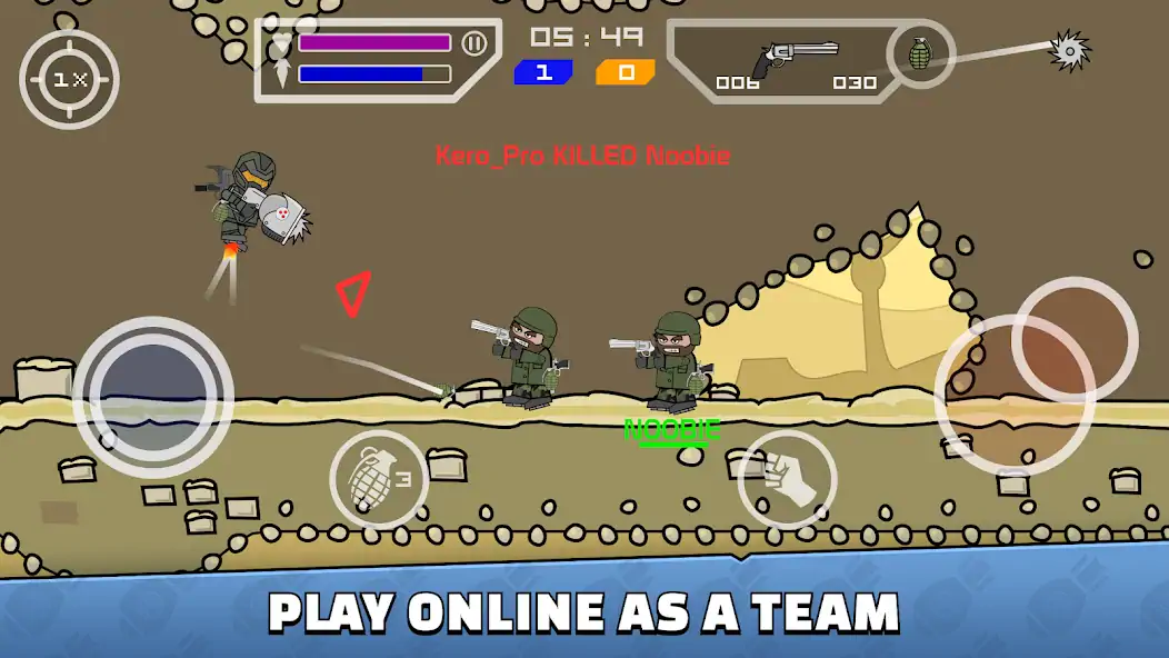 Скачать Mini Militia - War.io [Взлом Много денег] APK на Андроид