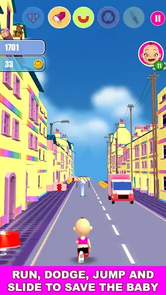 Скачать Детские Run няня побег [Взлом Бесконечные монеты] APK на Андроид