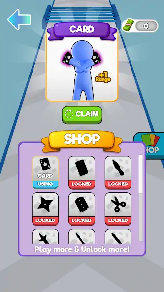 Скачать Card Thrower 3D! [Взлом Бесконечные монеты] APK на Андроид