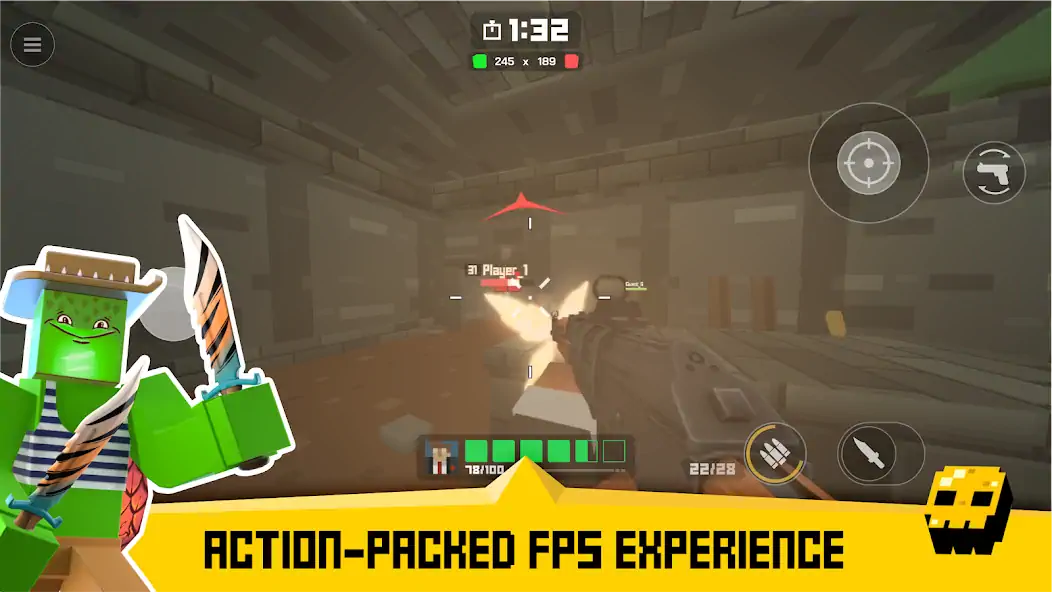 Скачать Krunker FRVR - Multiplayer FPS [Взлом Много монет] APK на Андроид