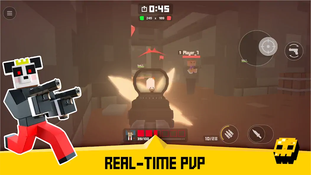 Скачать Krunker FRVR - Multiplayer FPS [Взлом Много монет] APK на Андроид