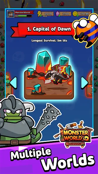 Скачать Monster World: Survival.io [Взлом Бесконечные монеты] APK на Андроид