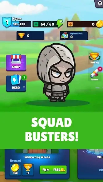Скачать Squad Heroes: PvP Buster [Взлом Много монет] APK на Андроид
