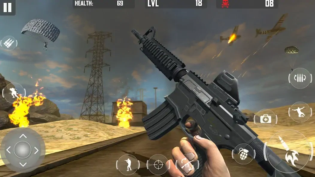 Скачать fps cover firing Offline Game [Взлом Много монет] APK на Андроид