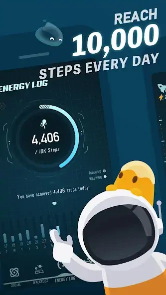 Скачать Walkr: Fitness Space Adventure [Взлом Бесконечные монеты] APK на Андроид