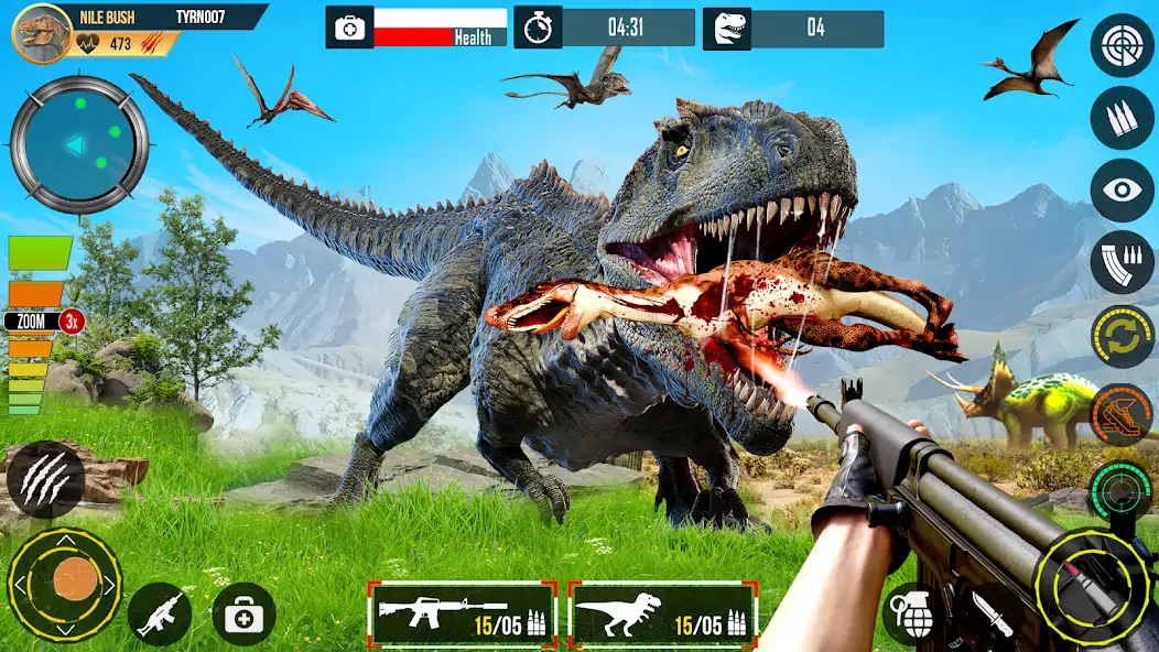 Скачать Real Dino Hunting Gun Games [Взлом Много монет] APK на Андроид