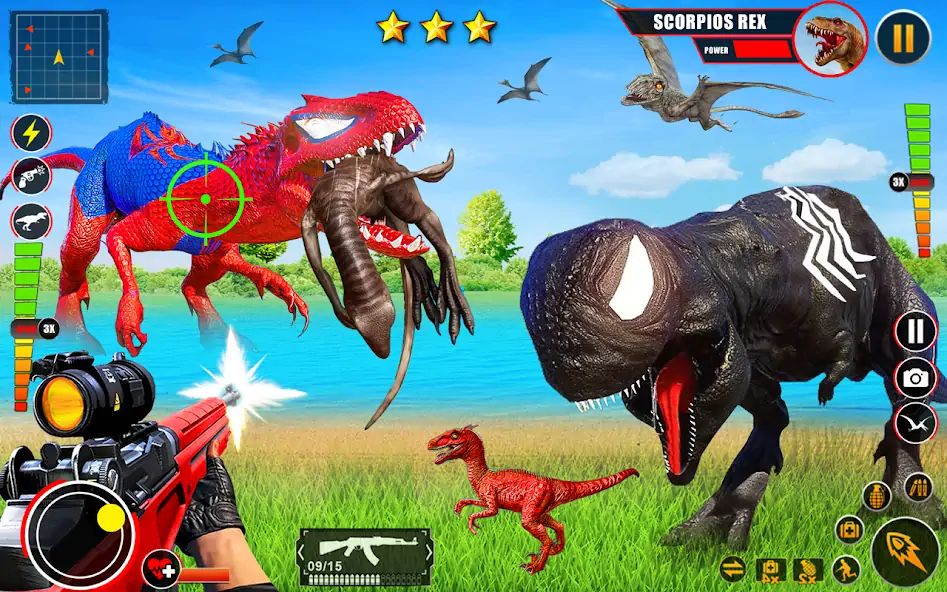 Скачать Wild Dinosaur Hunter Gun Games [Взлом Бесконечные монеты] APK на Андроид