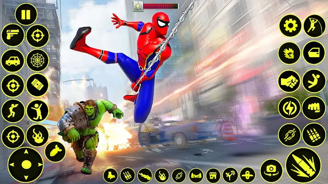 Скачать Spider Rope Hero Man Games [Взлом Много денег] APK на Андроид