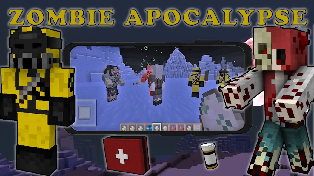 Скачать Zombie Apocalypse Craft Mod [Взлом Бесконечные деньги] APK на Андроид