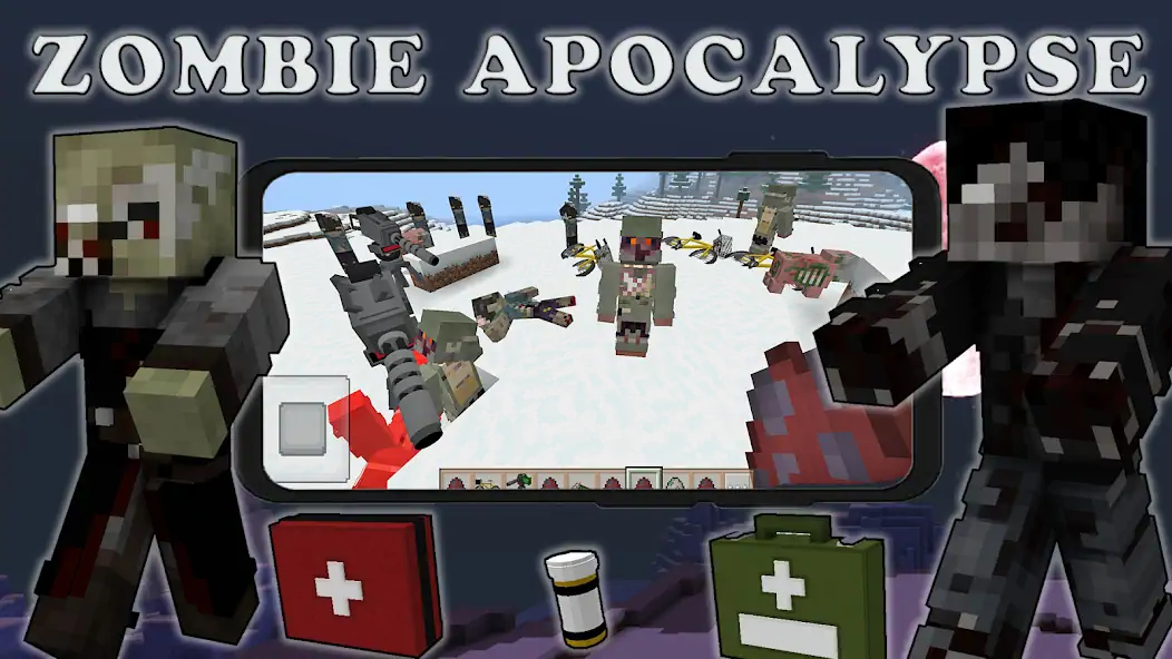 Скачать Zombie Apocalypse Craft Mod [Взлом Бесконечные деньги] APK на Андроид