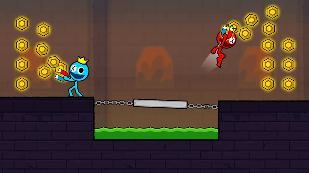 Скачать Red and Blue Stickman 2 [Взлом Много монет] APK на Андроид