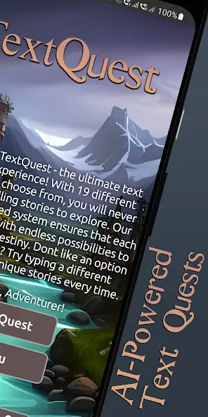 Скачать TextQuest - AI Chat RPG Game [Взлом Бесконечные деньги] APK на Андроид