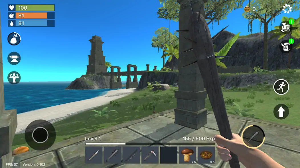 Скачать Uncharted Island: Survival RPG [Взлом Много монет] APK на Андроид