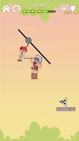 Скачать Zipline Rescue:физическая игра [Взлом Много монет] APK на Андроид