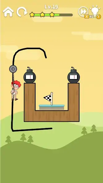 Скачать Zipline Rescue:физическая игра [Взлом Много монет] APK на Андроид