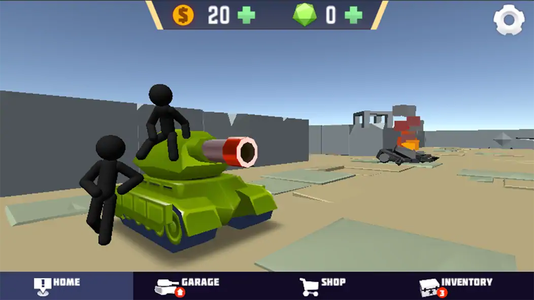 Скачать Stickman Tank Battle [Взлом Бесконечные деньги] APK на Андроид