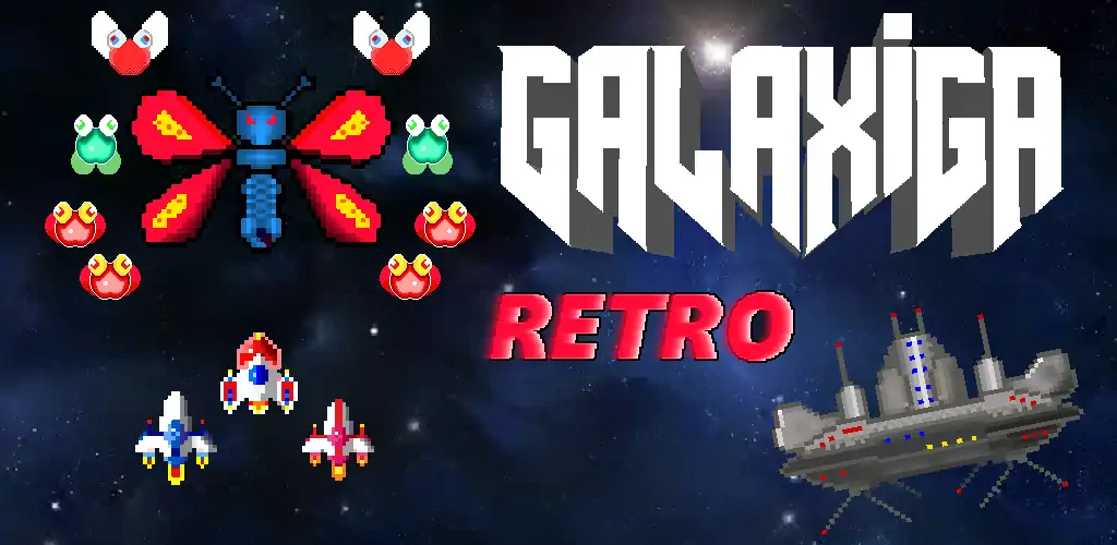 Скачать Galaxiga Retro Arcade Action [Взлом Много монет] APK на Андроид
