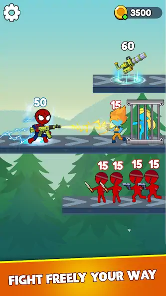 Скачать Stick Shooter: Battle Game [Взлом Бесконечные деньги] APK на Андроид