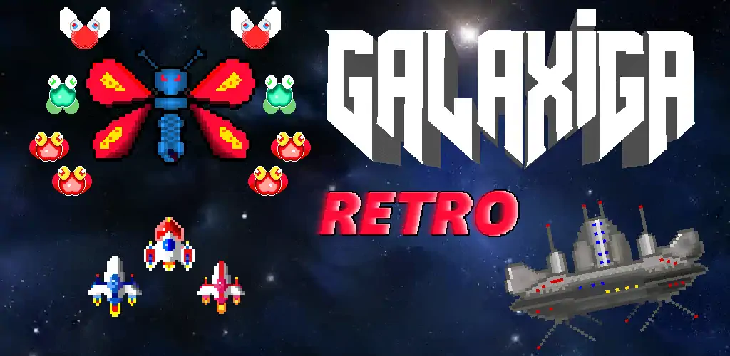 Скачать Galaxiga Retro Arcade Action [Взлом Бесконечные деньги] APK на Андроид