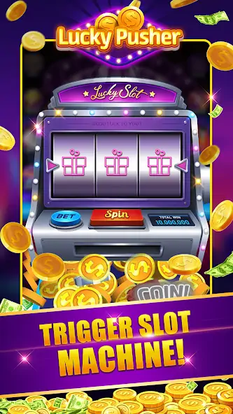 Скачать Lucky Cash Pusher Coin Games [Взлом Много денег] APK на Андроид