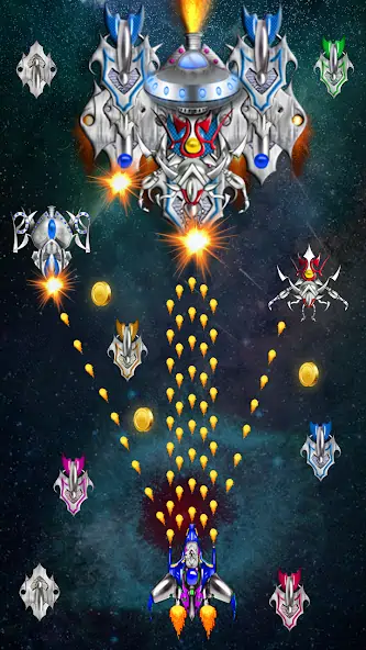 Скачать Galaxy Shooting: Alien Attack [Взлом Много денег] APK на Андроид