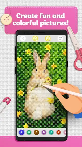 Скачать Cross Stitch Coloring Art [Взлом Бесконечные деньги] APK на Андроид