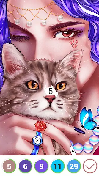 Скачать Hola Color--Coloring by Number [Взлом Бесконечные монеты] APK на Андроид