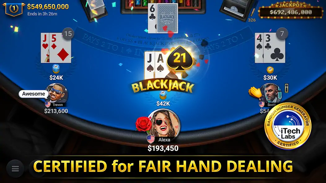 Скачать Blackjack Championship [Взлом Много денег] APK на Андроид