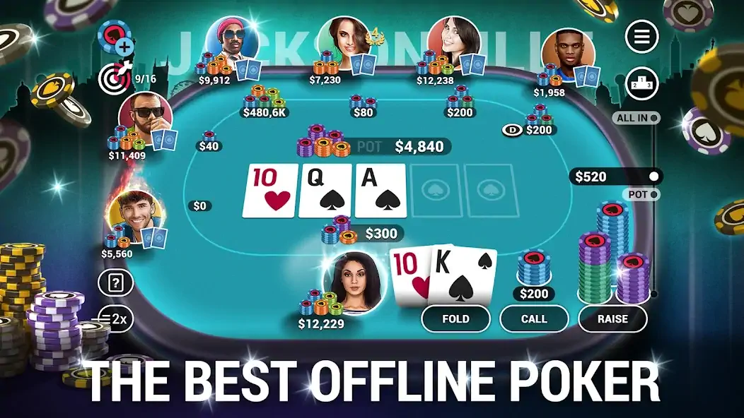 Скачать Poker World - Офлайн Покер [Взлом Бесконечные монеты] APK на Андроид