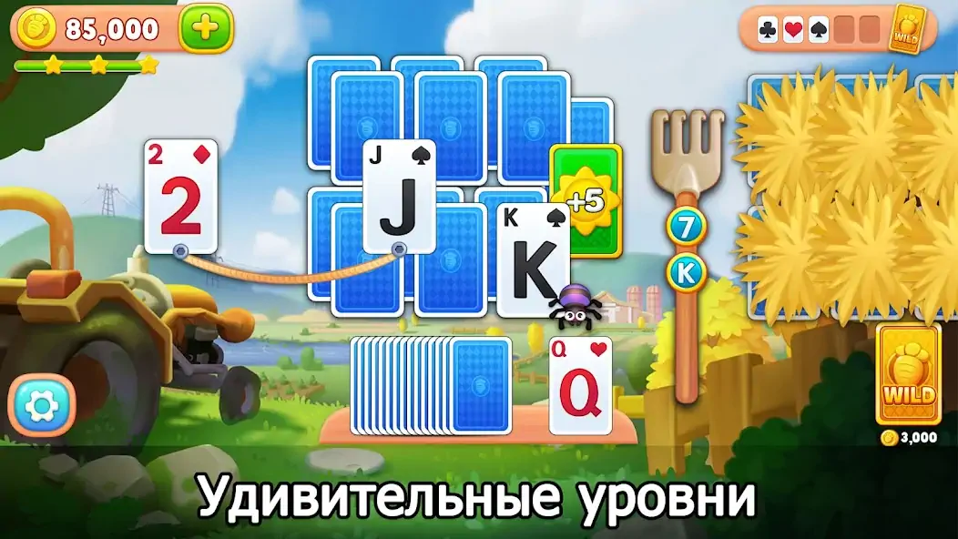 Скачать Solitaire Farm: карточные игры [Взлом Бесконечные монеты] APK на Андроид