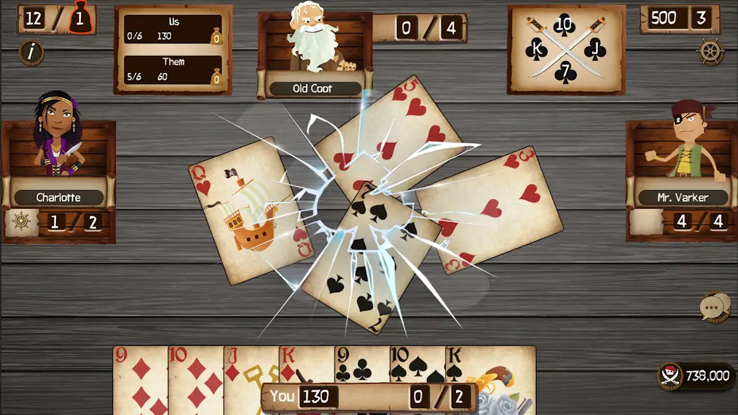 Скачать Spades Cutthroat Pirates [Взлом Много монет] APK на Андроид