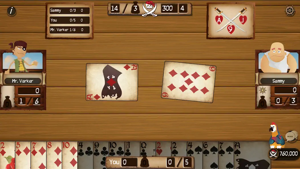 Скачать Spades Cutthroat Pirates [Взлом Много монет] APK на Андроид