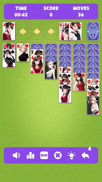 Скачать Sexy solitaire girls: ani card [Взлом Бесконечные монеты] APK на Андроид