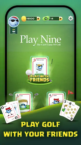 Скачать Play Nine: Golf Card Game [Взлом Много монет] APK на Андроид