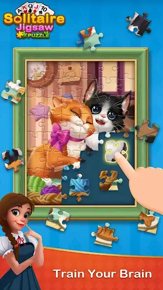 Скачать Solitaire Jigsaw Puzzle [Взлом Бесконечные монеты] APK на Андроид