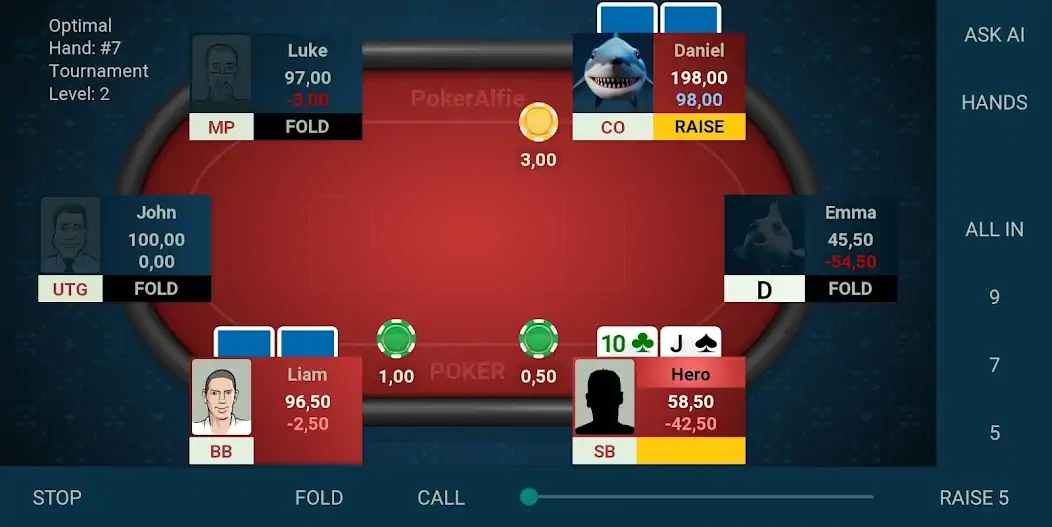 Скачать Offline Poker AI - PokerAlfie [Взлом Много денег] APK на Андроид