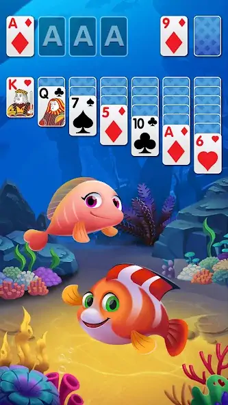 Скачать Solitaire Fish Klondike Card [Взлом Много денег] APK на Андроид