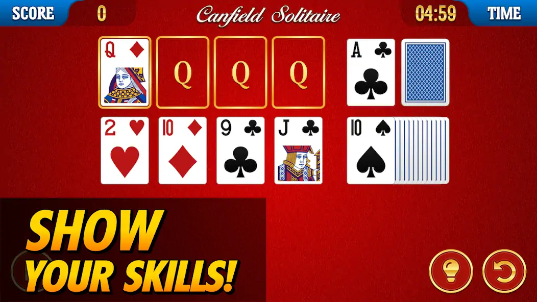 Скачать Canfield Solitaire [Взлом Много монет] APK на Андроид