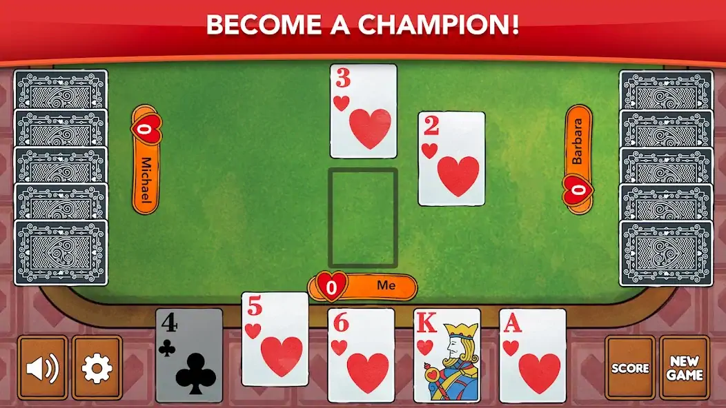 Скачать Hearts - Card Game Classic [Взлом Много монет] APK на Андроид