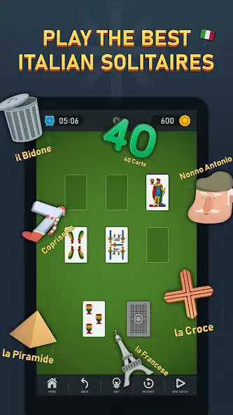 Скачать Italian Solitaires Collection [Взлом Много денег] APK на Андроид