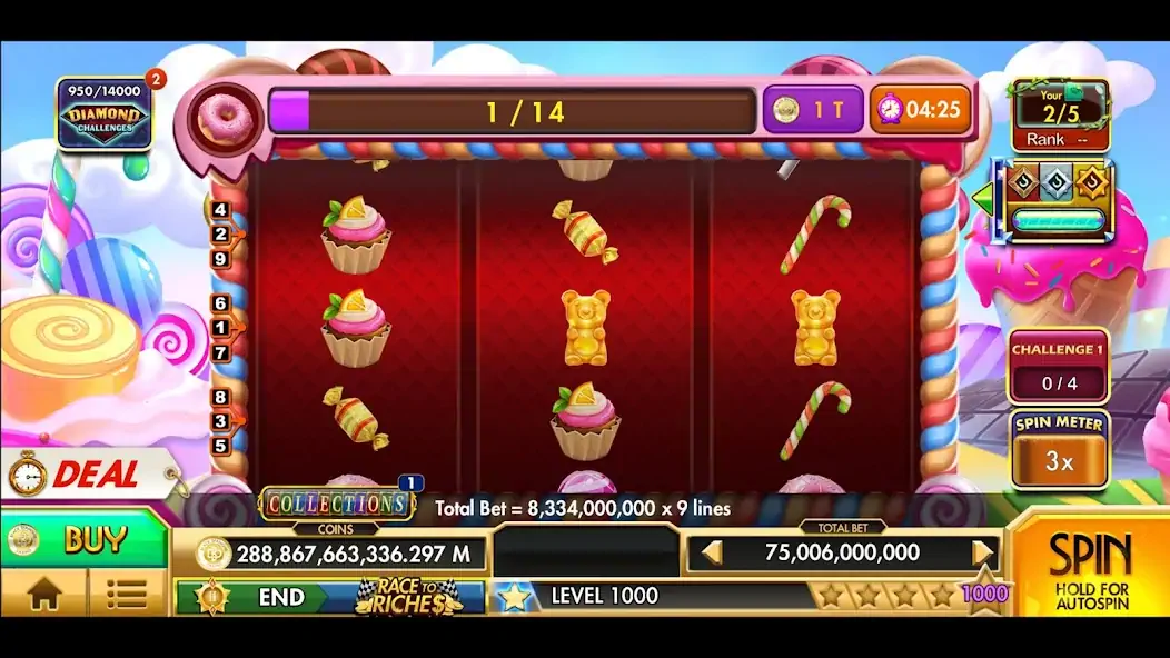 Скачать SLOTS - Black Diamond Casino [Взлом Бесконечные деньги] APK на Андроид