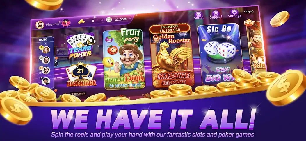 Скачать Happy Poker Slots [Взлом Бесконечные деньги] APK на Андроид