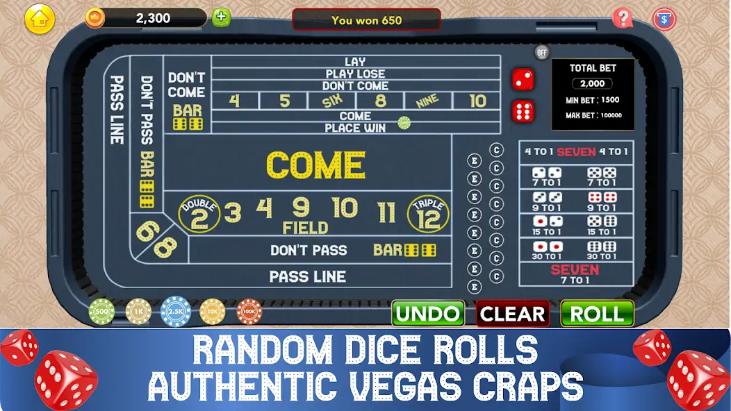 Скачать Craps - Casino Craps Trainer [Взлом Бесконечные деньги] APK на Андроид
