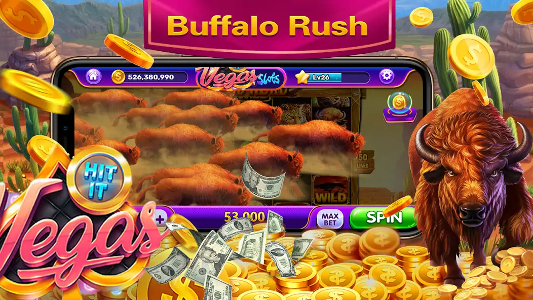 Скачать Real Money Buffalo Rider Slots [Взлом Много монет] APK на Андроид