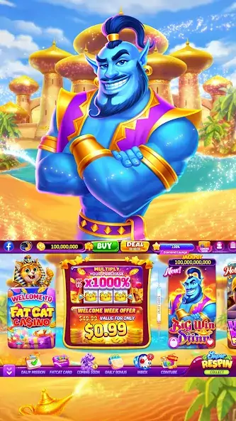 Скачать Fat Cat Casino - Slots Game [Взлом Бесконечные монеты] APK на Андроид