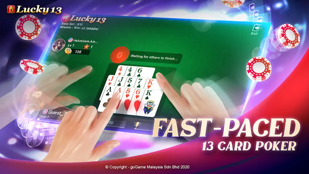 Скачать Lucky 13: 13 Poker Puzzle [Взлом Бесконечные деньги] APK на Андроид